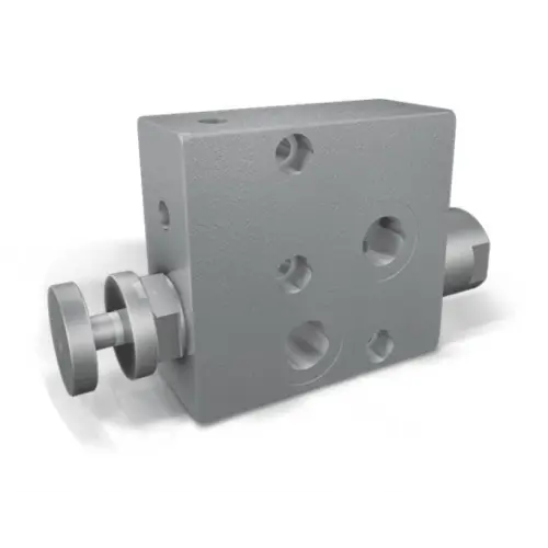 Регулятор потоку 3х лінійний стикового монтажу на гідромтор V1121 RFP3 1/2" OMP/OMR