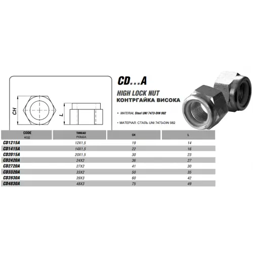 Контргайка висока CD2015A